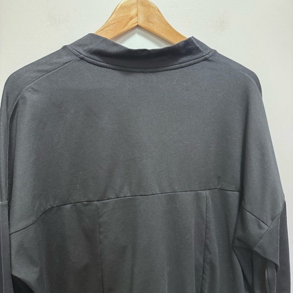 Fabletics Black Cropped Full Zip Long Sleeve Pleated Back Size XL - Picture 6 of 8